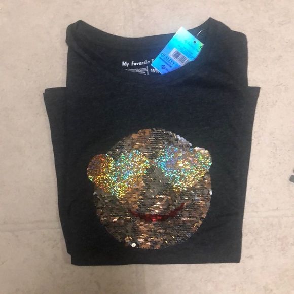 NWT Emoji reversible tee size 10/12 - Picture 4 of 5